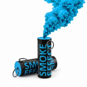 Two Pack Blue Ring Pull Smoke Grenades